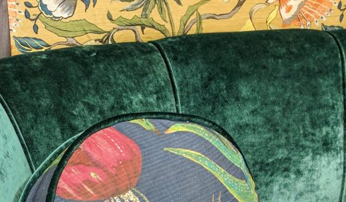Proposte Fair: Edinburgh Weavers Pillow and Upholstered Sofa | Decorating Diva Magazine